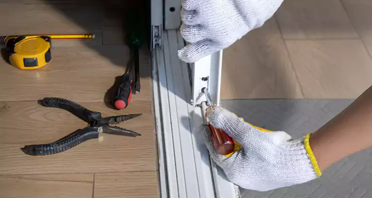 Backyard Sliding Door Track Repair in Country Walk, FL